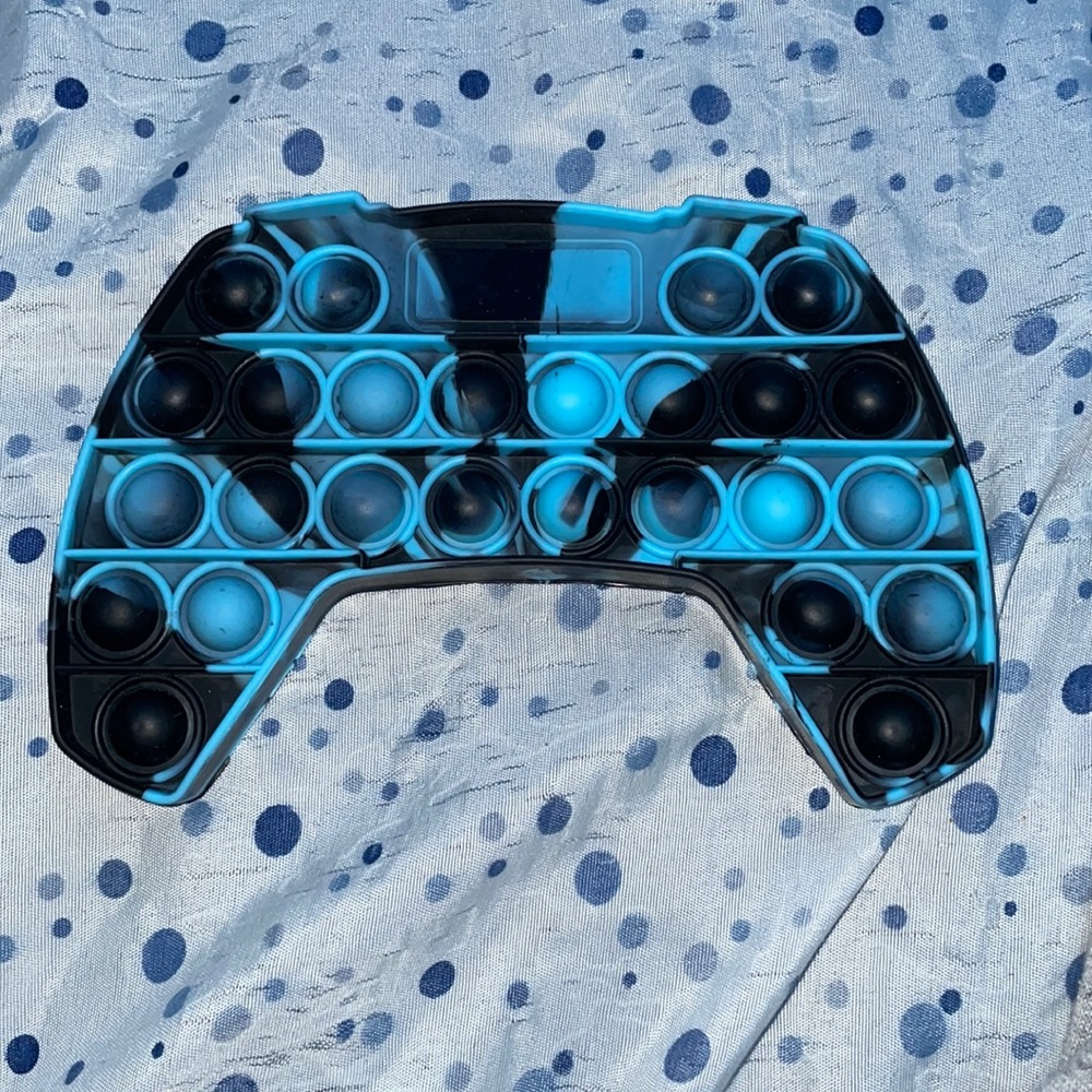 Blue and black controller pop it